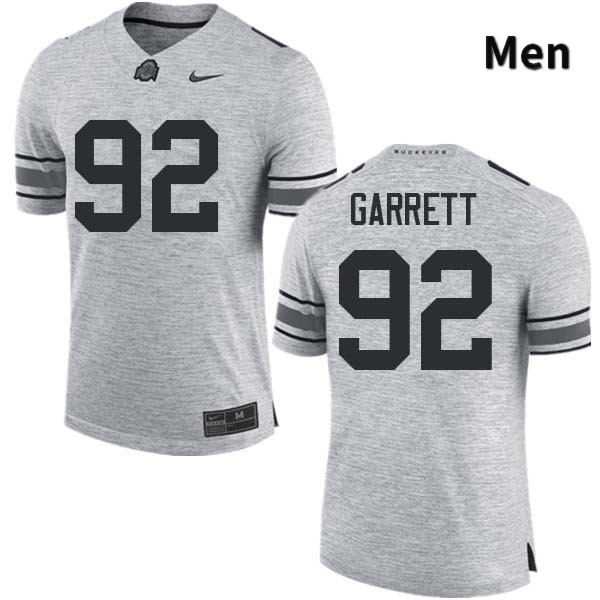 Ohio State Buckeyes Haskell Garrett Men's #92 Gray Authentic Stitched College Football Jersey